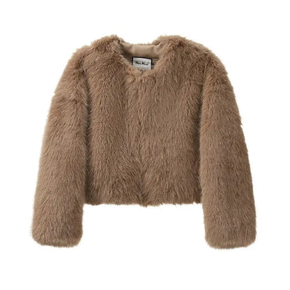 Cropped Faux Fur Jacket Vichelar
